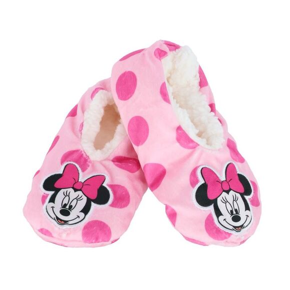 Textiel Trade Girl's Disney Minnie Mouse & Polka Dots Anti-Slip Slippers - Picture 2 of 5